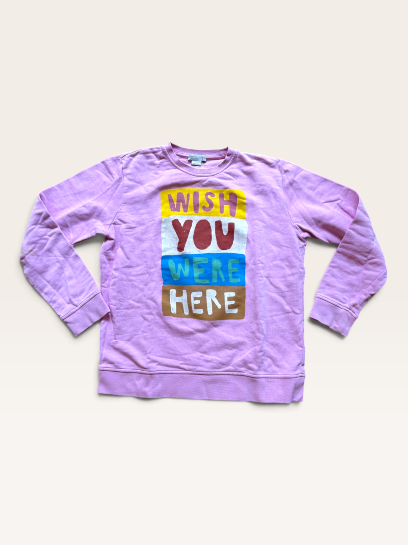 Rosa Sweater mit „Wish You Were Here“-Print Gr.152 B-Ware | Stella McCartney Kids