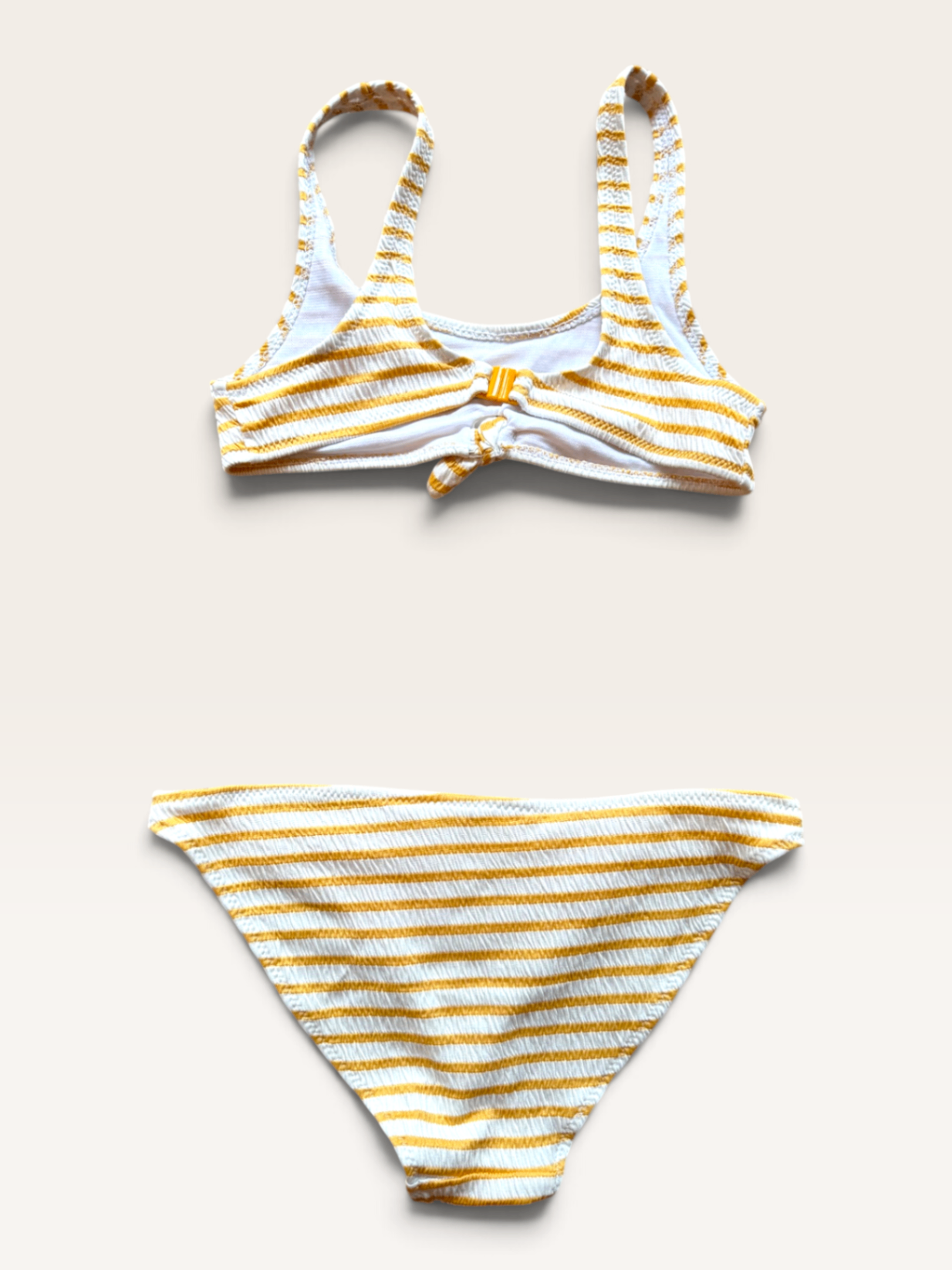 Gestreifter Seersucker-Bikini mit Knotendetail Gr.11-12 / 152 | ZARA