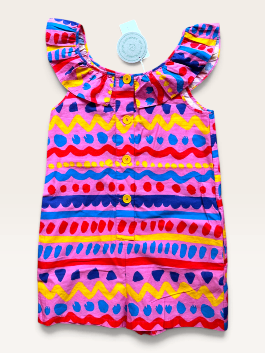 Bunter Jumpsuit mit Wellen- und Punktemuster Gr.152 | Stella McCartney Kids