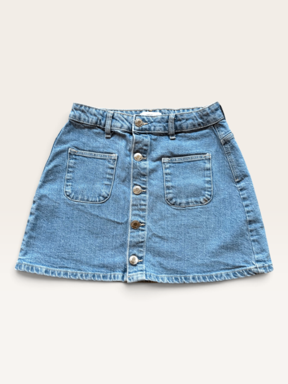 Klassischer Denim-Minirock mit Knopfleiste Blau Gr.164 | MNG