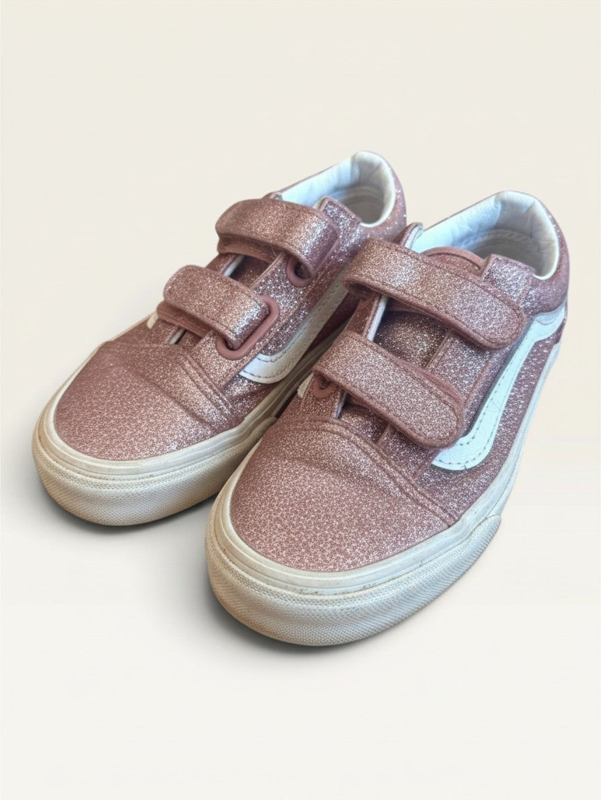 Kinder-Sneaker "Old Skool V", Rosa Glitzer Gr.26 | Vans