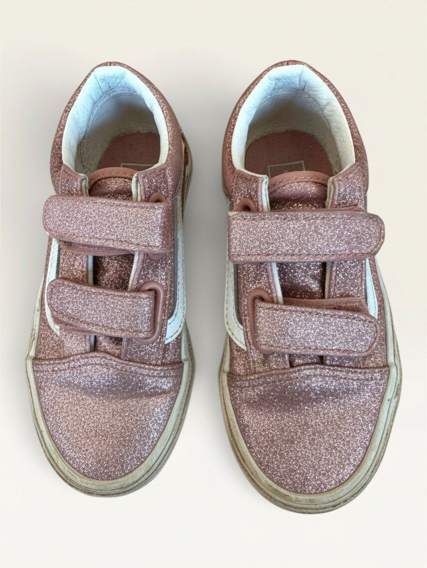 Kinder-Sneaker "Old Skool V", Rosa Glitzer Gr.26 | Vans