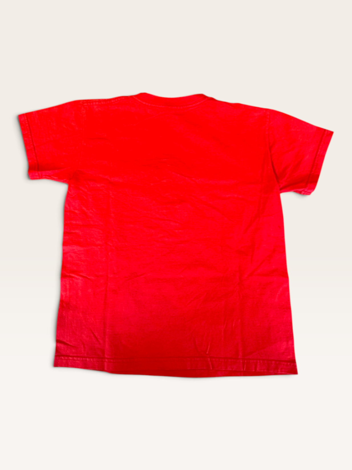 Rotes T-Shirt mit Hummer-Patch Gr.140 | Russell