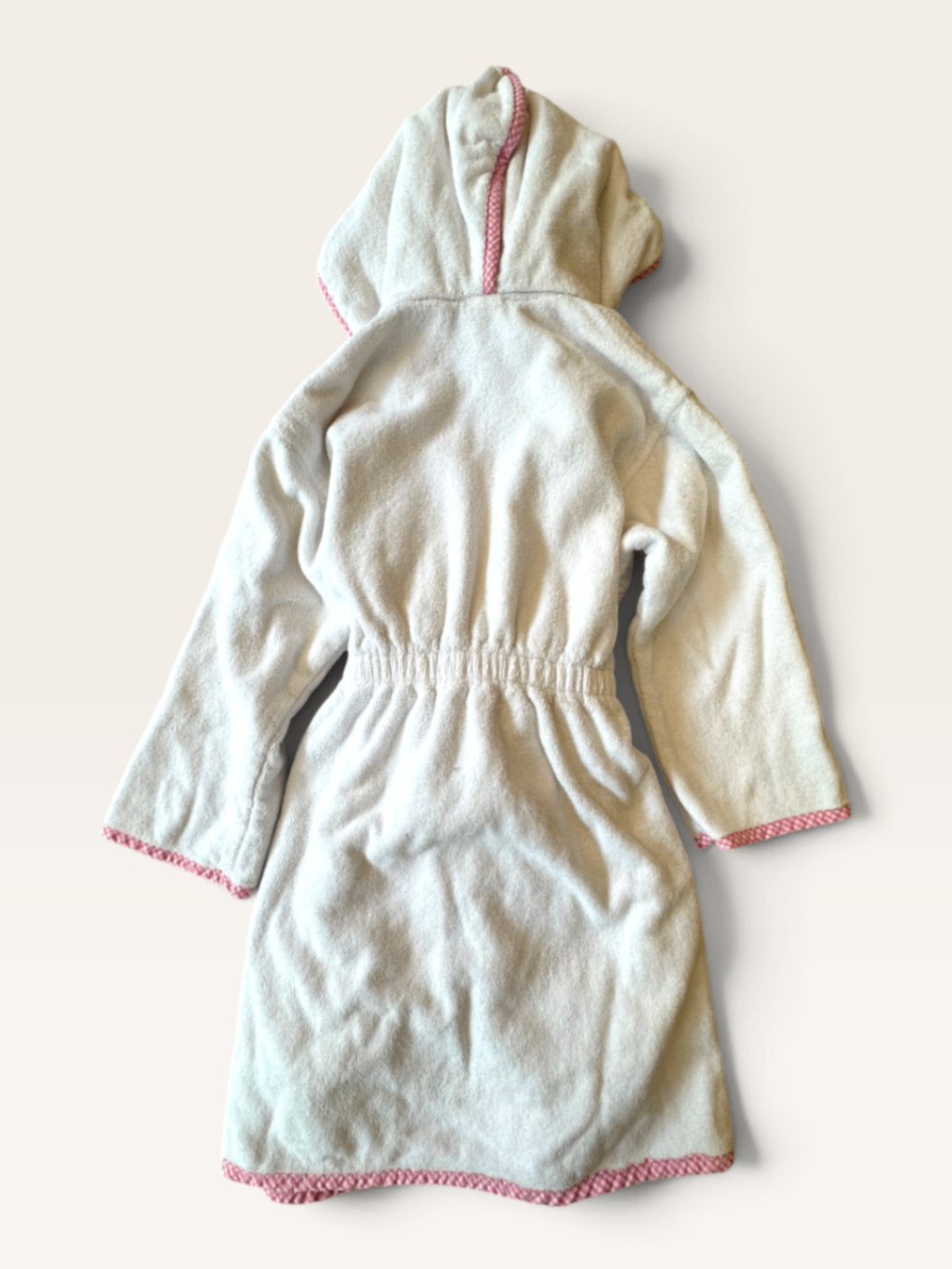 Bademantel Cremeweiß / Rosa Gr.116 | Möve