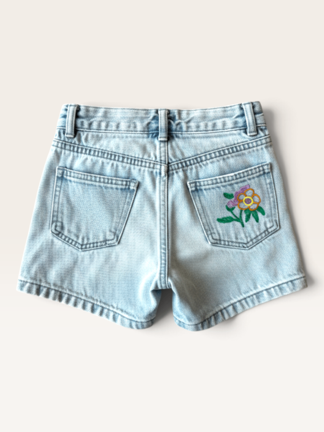 Denim-Shorts mit Blumenstickerei Gr.104 | Stella McCartney