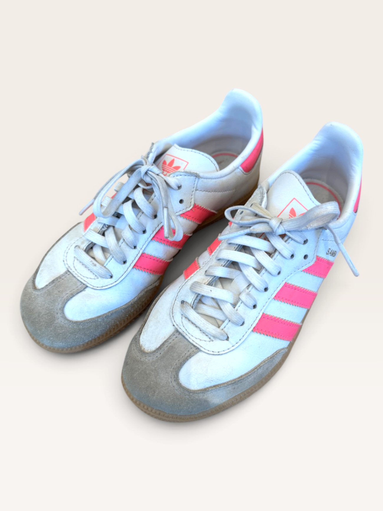 Samba Sneaker, Weiß/Neonpink Gr.34 | Adidas