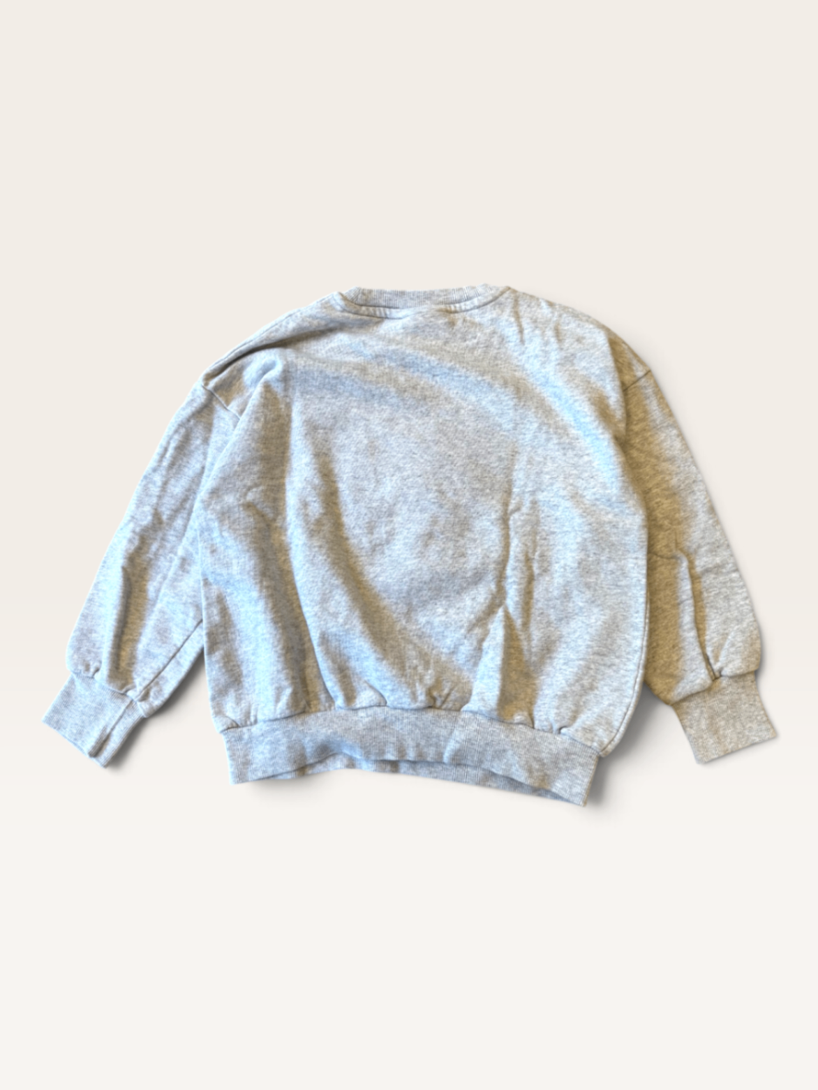 Kinder-Sweatshirt, Grau-Melange mit Herz-Applikation Grau Gr.128/134 | Mini Rodini