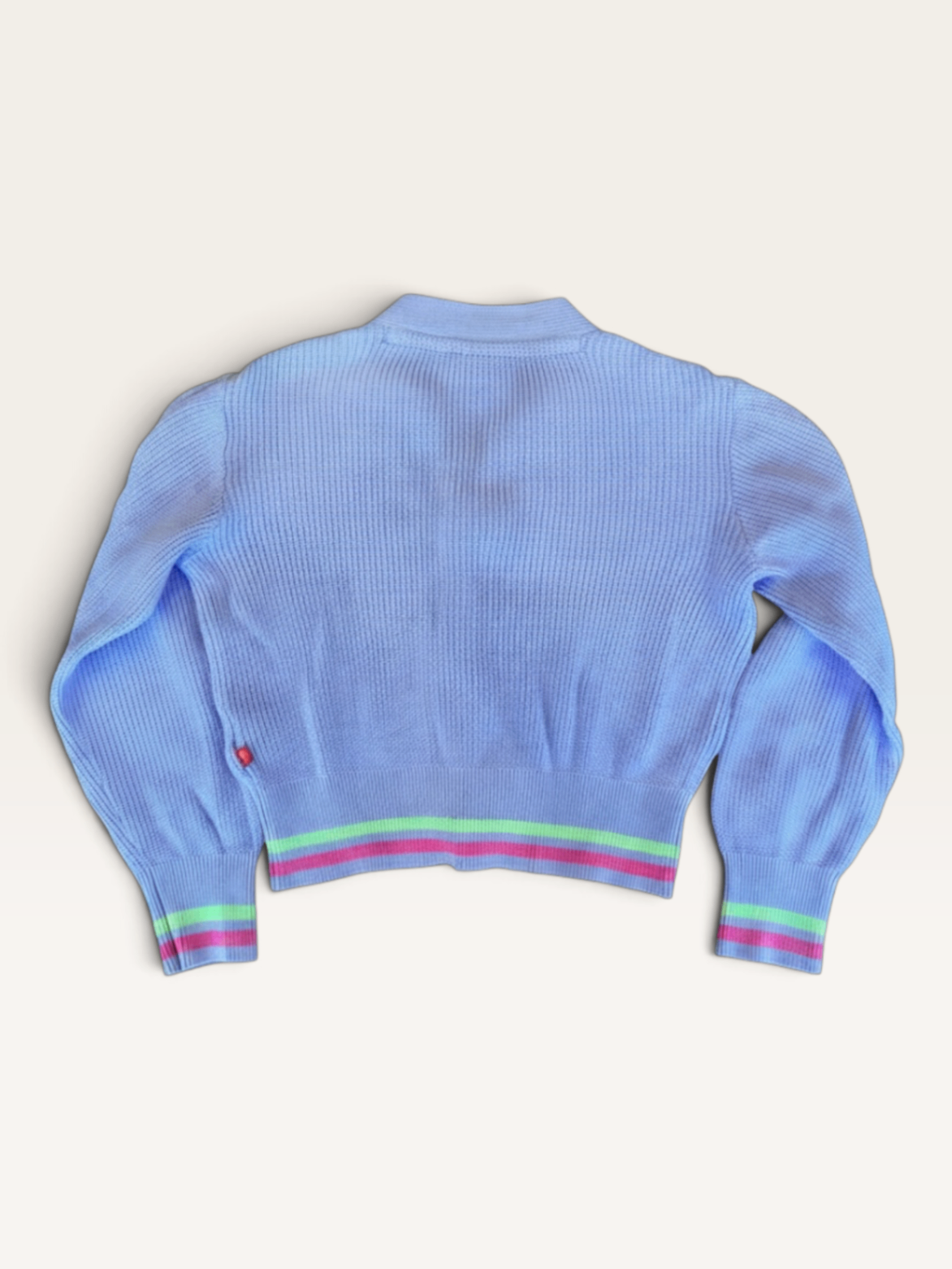 Kinder-Cardigan mit Neon-Streifen, Hellblau/Flieder Gr.12 | SOMEONE