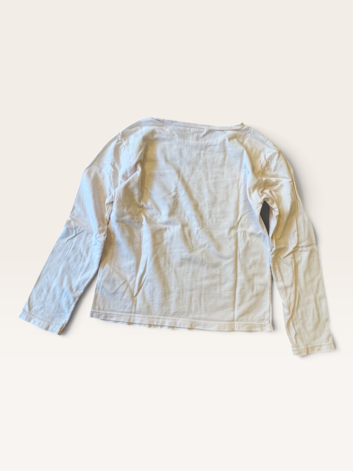 Kinder-Longsleeve mit Herz-Patch, Weiß Gr.110 | Billieblush