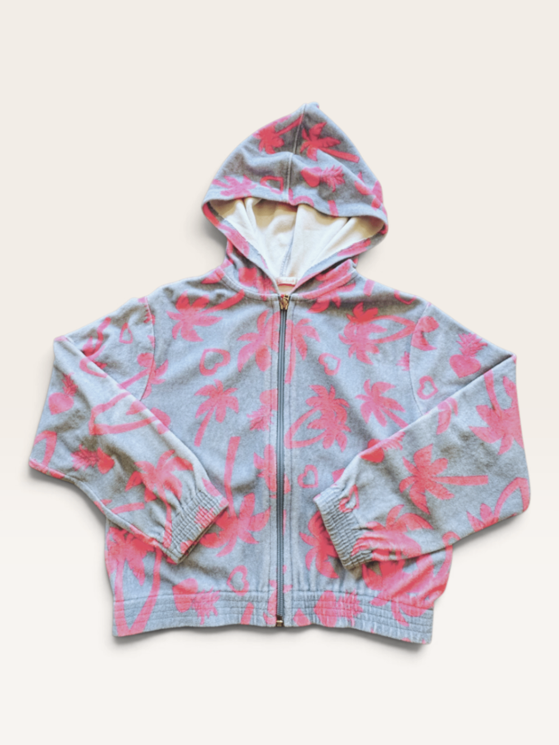 Zip-Sweater Grau/Pink Gr.128 | Billieblush