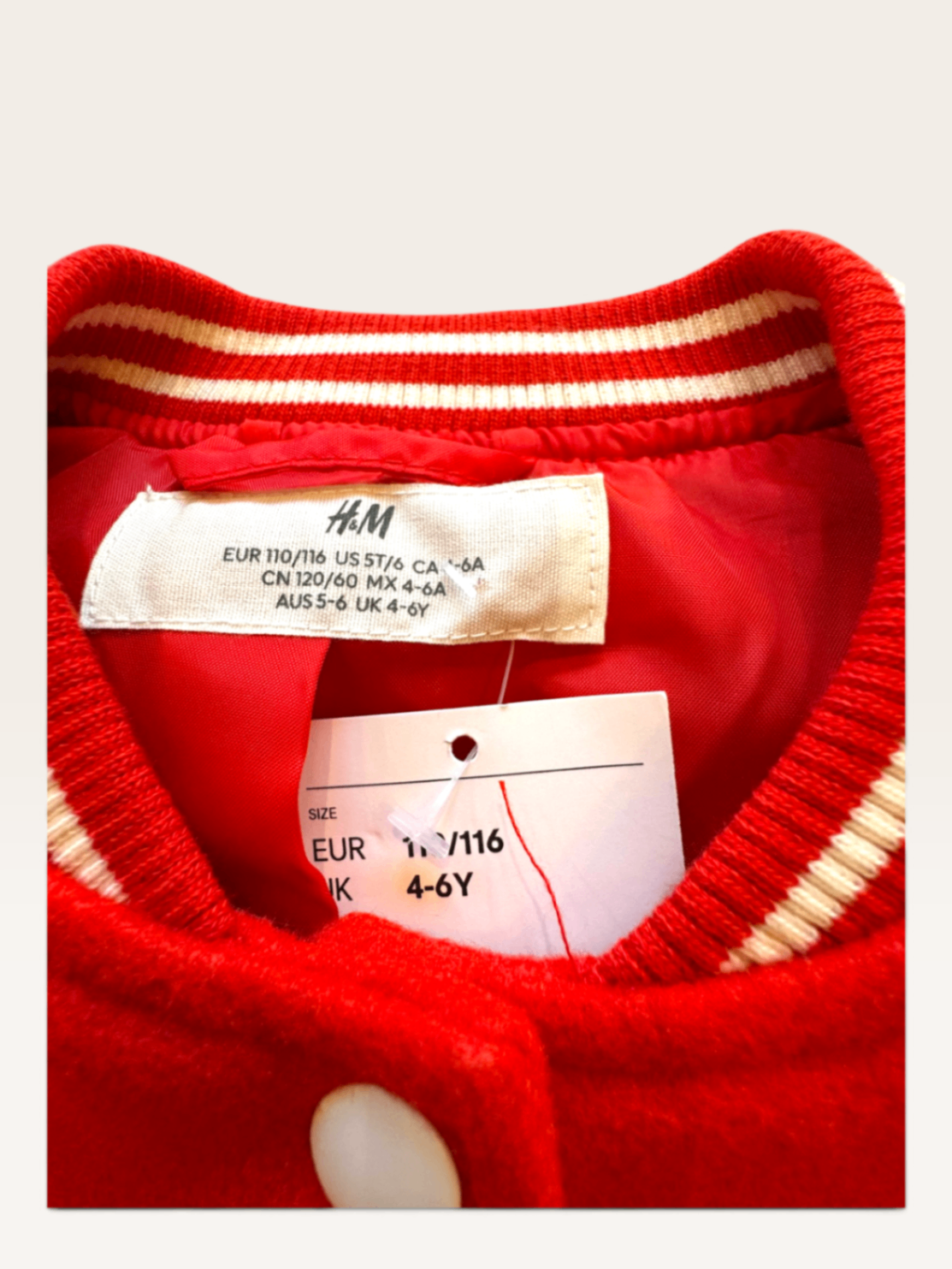 Jacken Rot/Weiß Gr.110/116 | H&M
