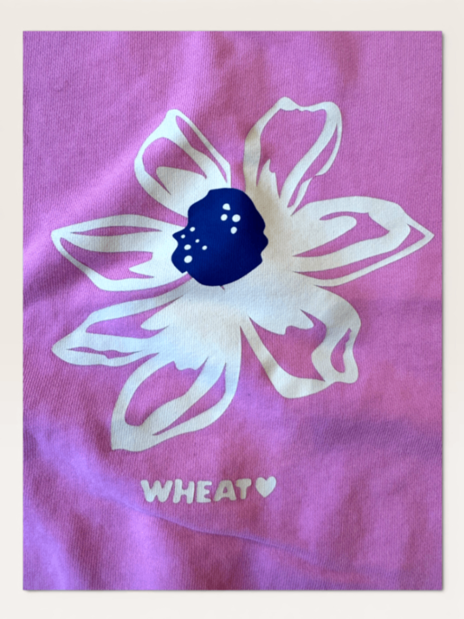 Kinder-Sweatshirt mit Blumen-Print, Pastell-Pink Gr.128 | Wheat
