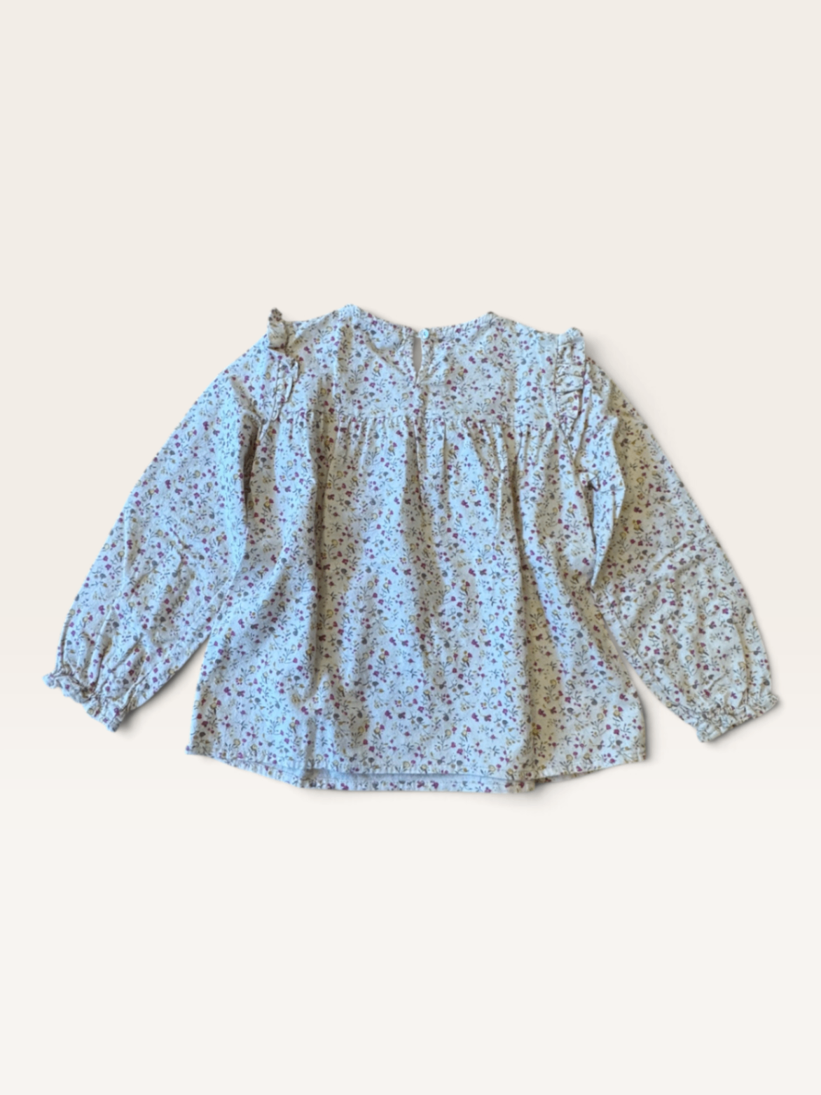 Kinder-Bluse mit floralem Muster & Smock-Details Gr.116 | name it