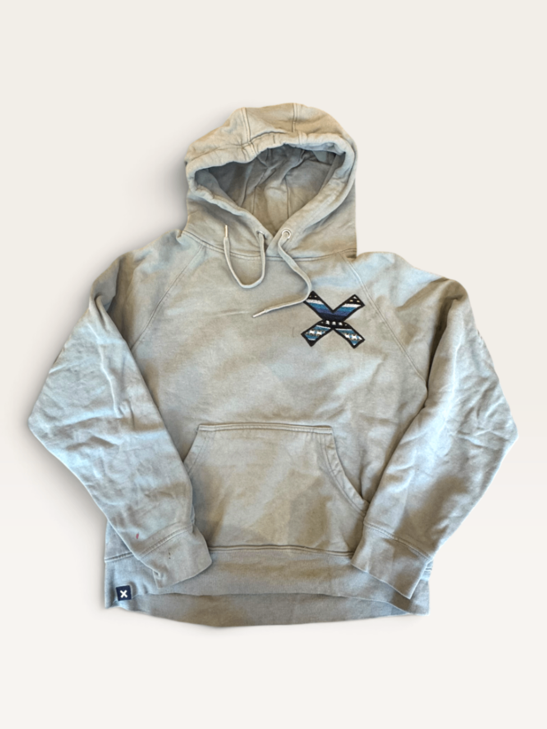 Hoodie mit X-Stickerei, Gr. XS (ca. 152) | blue banana