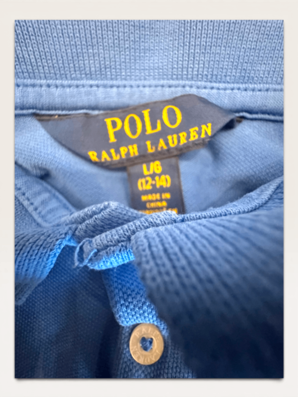 Langarm-Poloshirt, Blau Gr.L/6 (12-14) | Polo Ralph Lauren