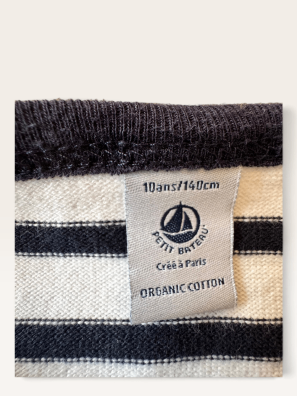 Langarm-Streifenshirt aus Bio-Baumwolle mit Print Gr.10 ans/140 cm | Petit Bateau