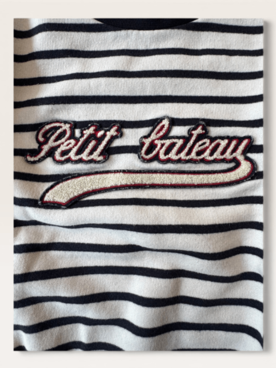 Sweater Weiß / Dunkelblau Gr.12ans/152cm | Petit Bateau