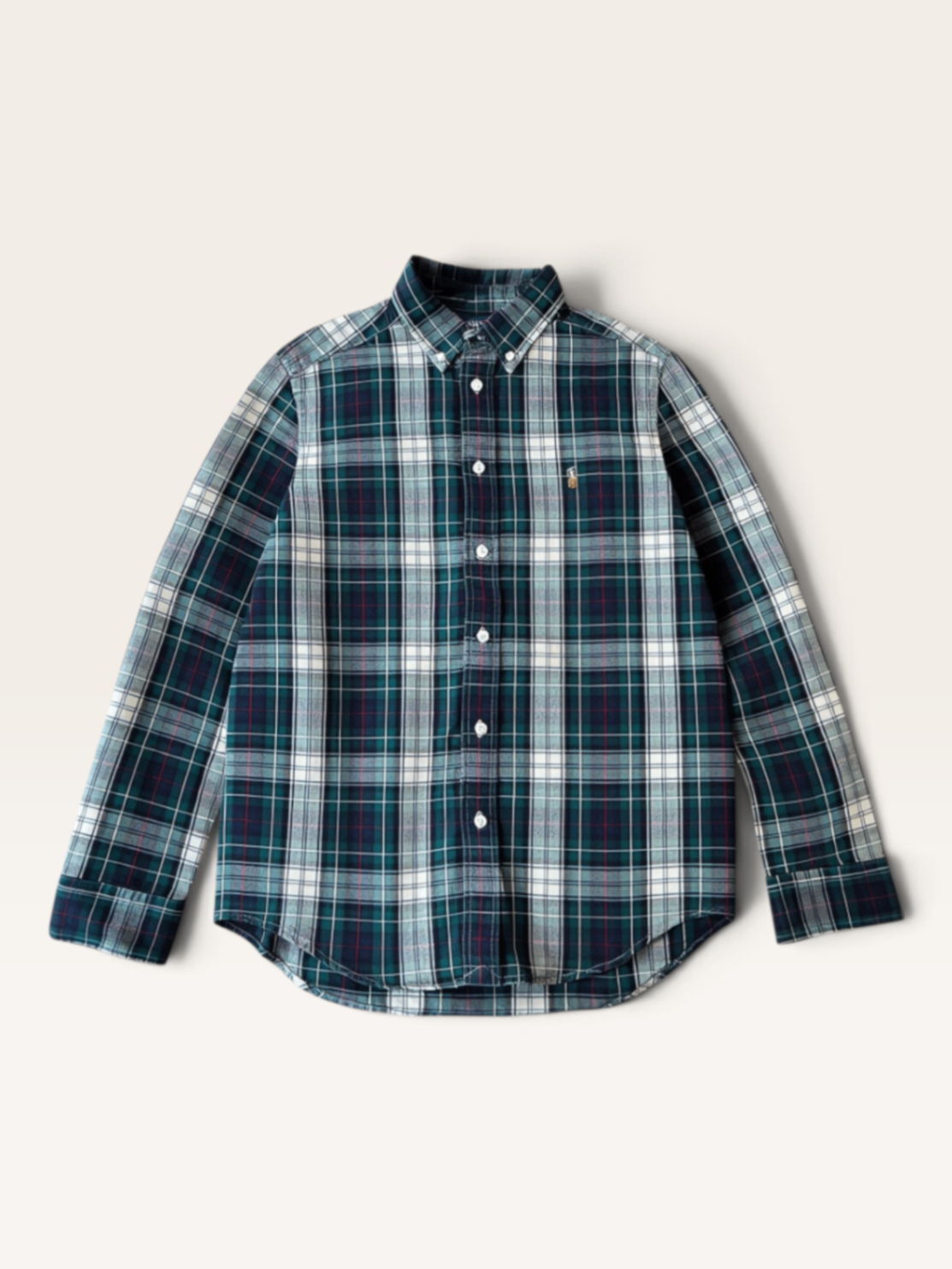 Karo-Hemd, Grün/Navy, Gr. L/G (14-16) | Polo Ralph Lauren