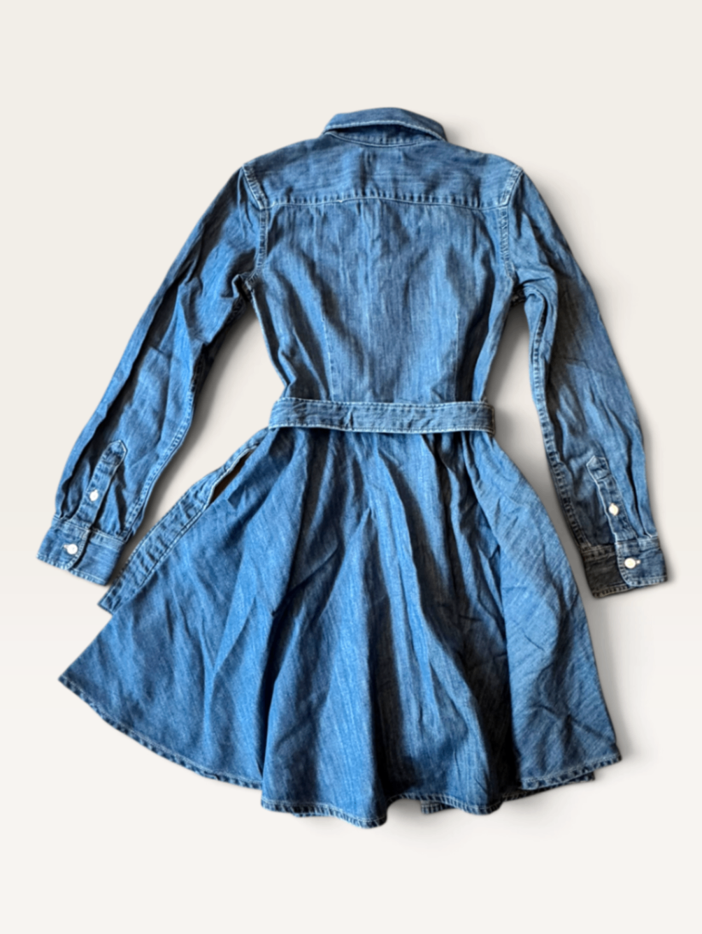 Jeanskleid / Hemdblusenkleid mit Bindegürtel (Blau) Gr.140 | Ralph Lauren