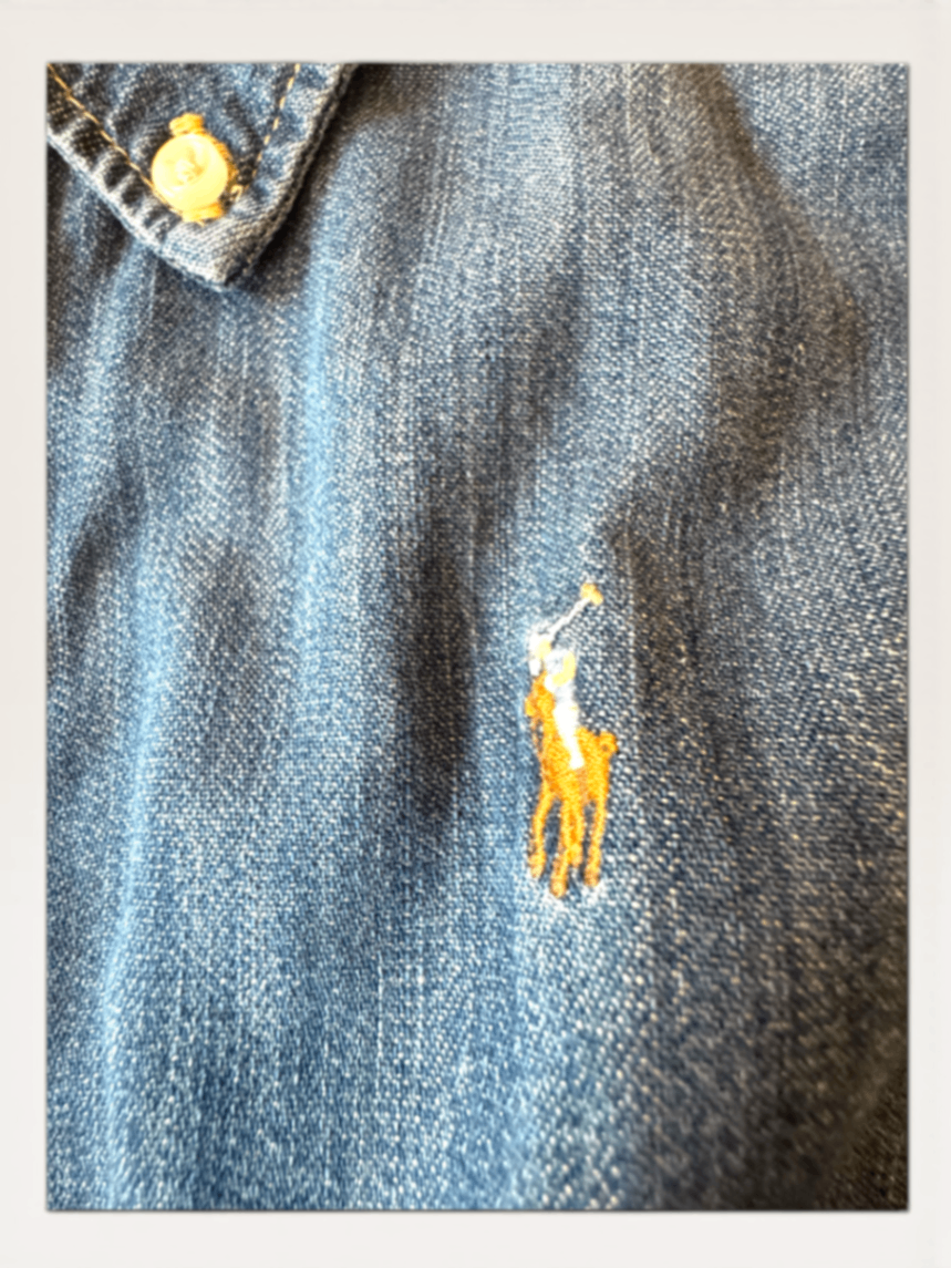 Jeanskleid / Hemdblusenkleid mit Bindegürtel (Blau) Gr.140 | Ralph Lauren