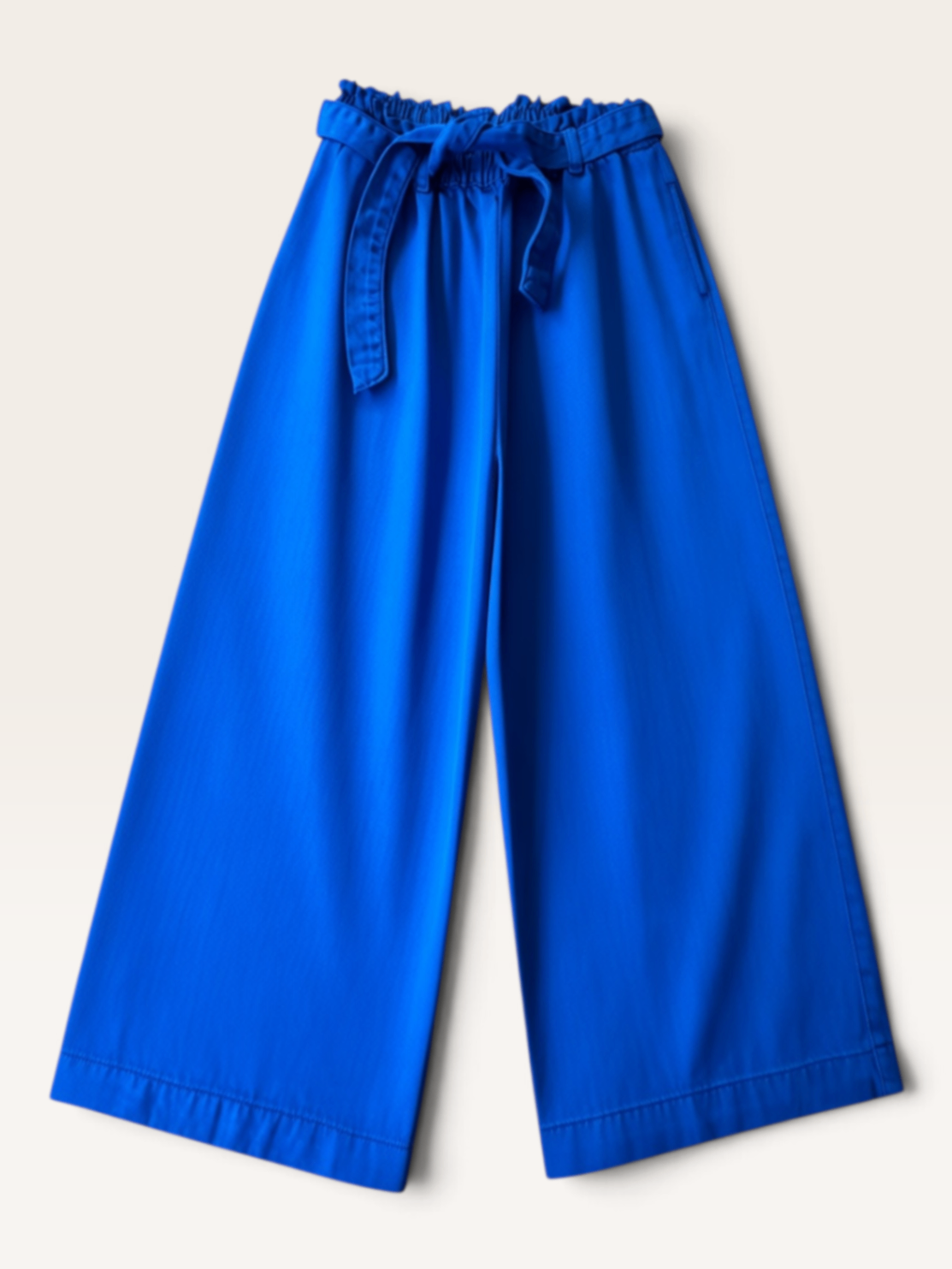 Weite Hose mit Bindegürtel & Elastikbund (Königsblau) Gr.152 | Petit Bateau