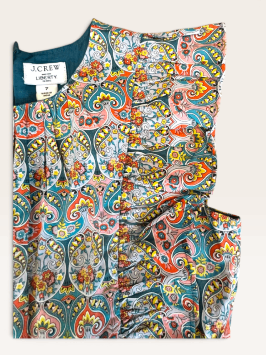 Sommerkleid mit floralem Liberty London Print & Rüschen (Gr. 7) Gr.7 | J.Crew