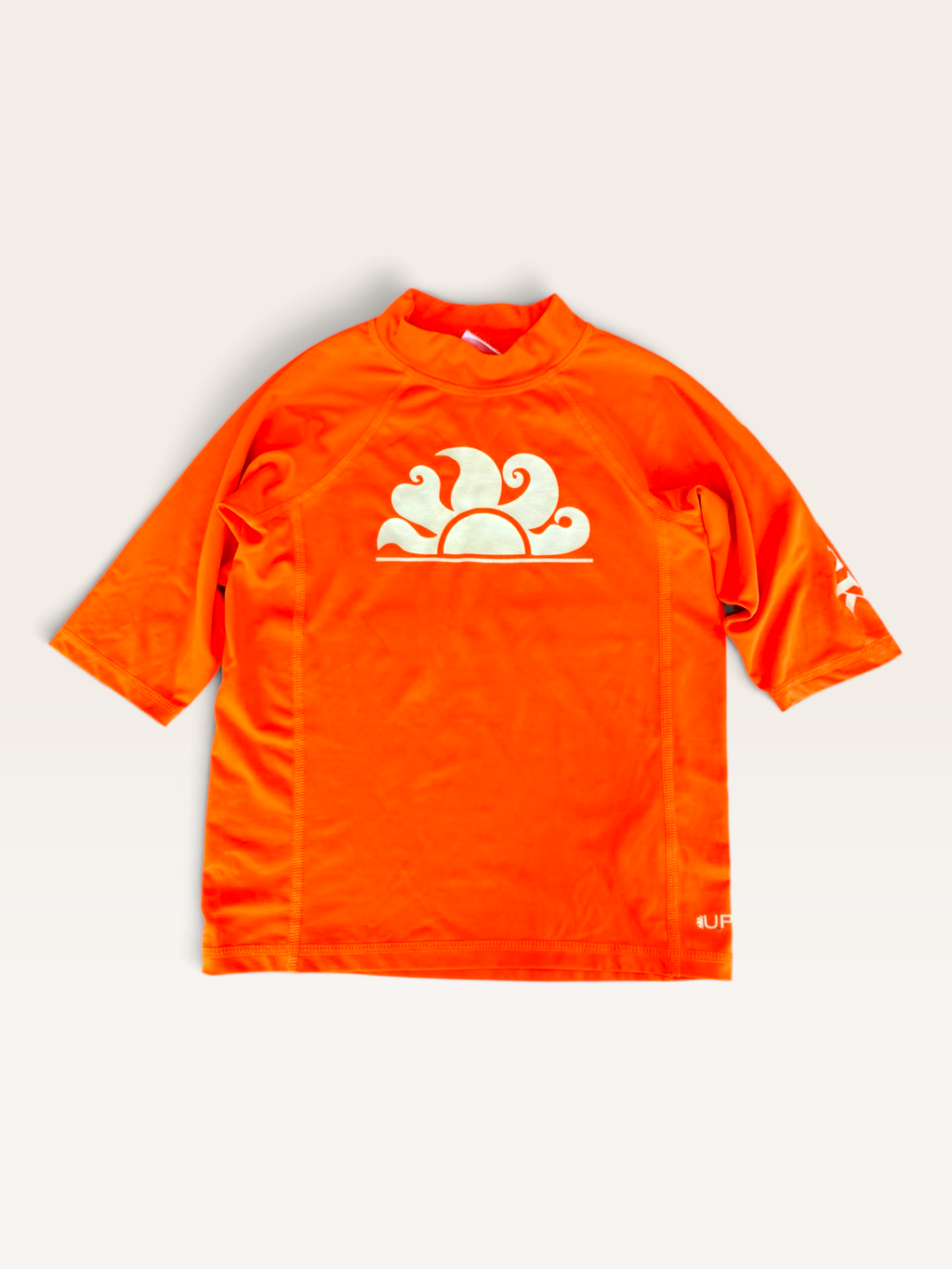 Neon-Oranges UV-Schutz-Shirt mit Marken-Print Gr.8 | Sundek