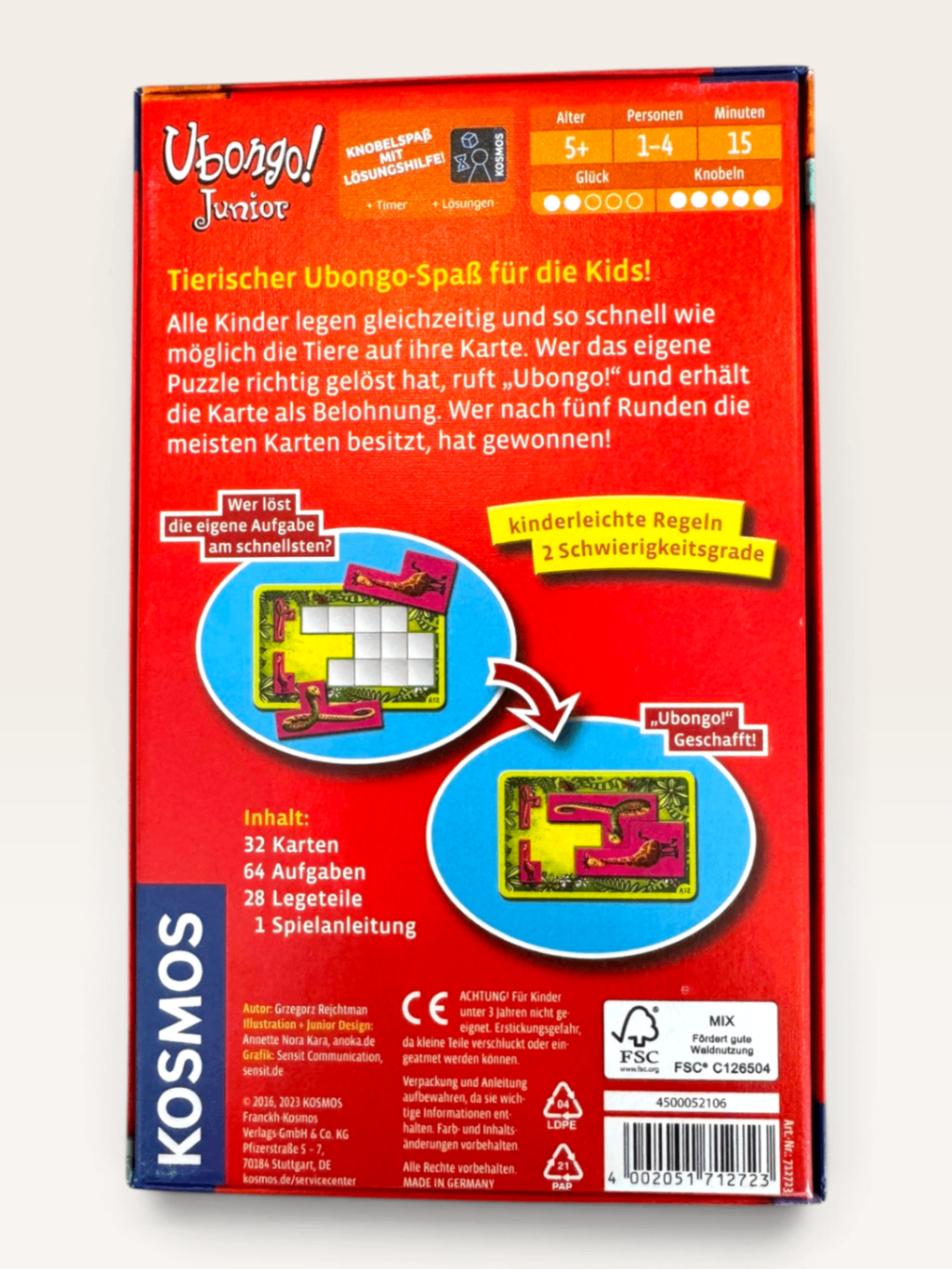 Ubongo! Junior (Das wilde Puzzlespiel ab 5 Jahren) Gr. | KOSMOS