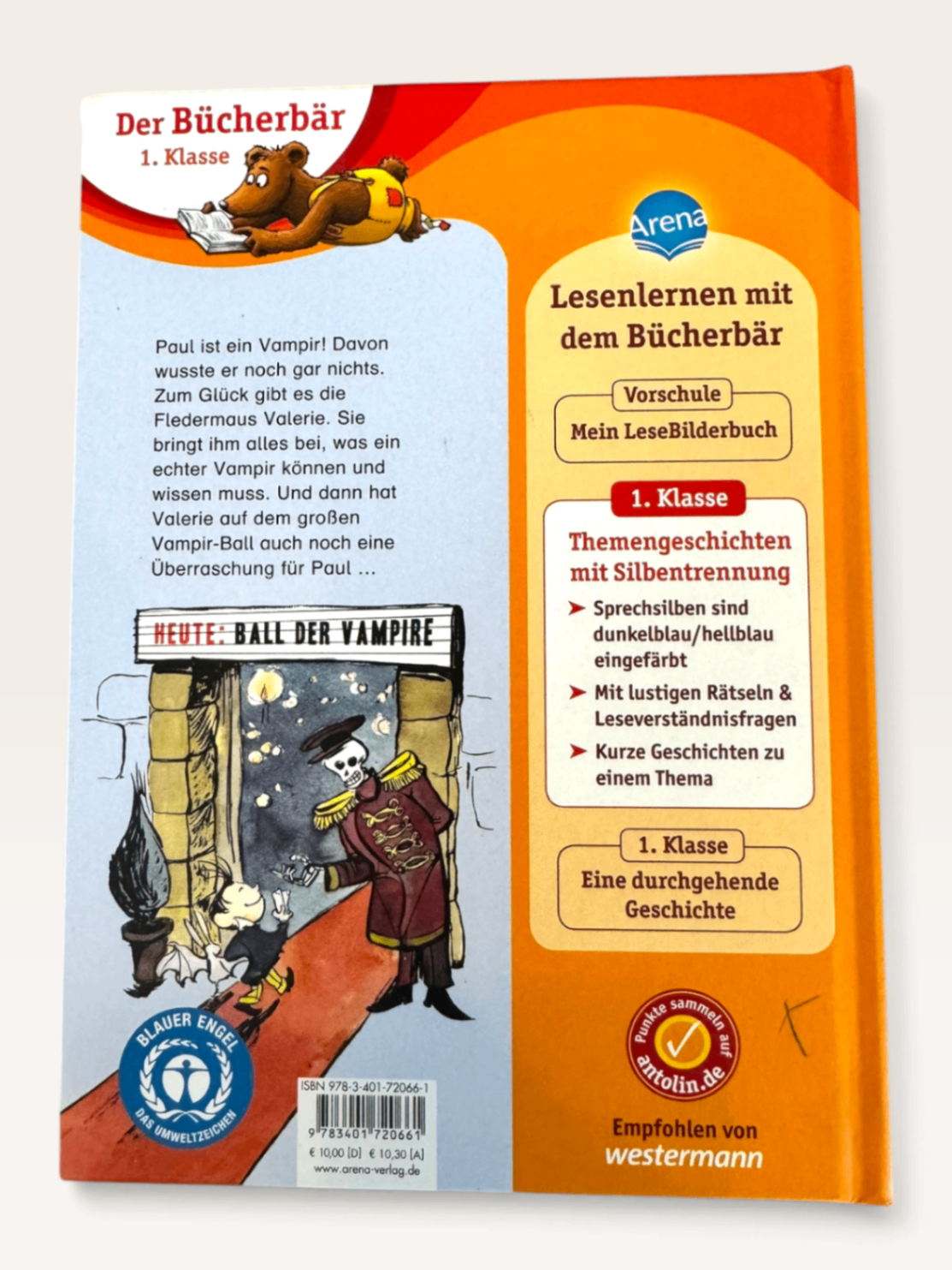 Der Bücherbär: Paul Plötzlich Vampir! (1. Klasse – Arena Verlag) | Arena
