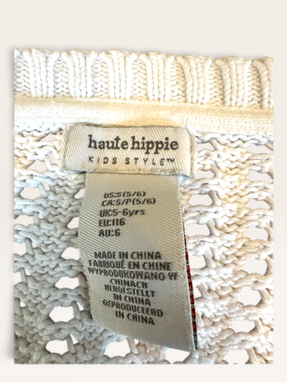 Grobstrick-Cardigan in Creme-Weiß (Gr. EU 116 / US S) | Haute Hippie