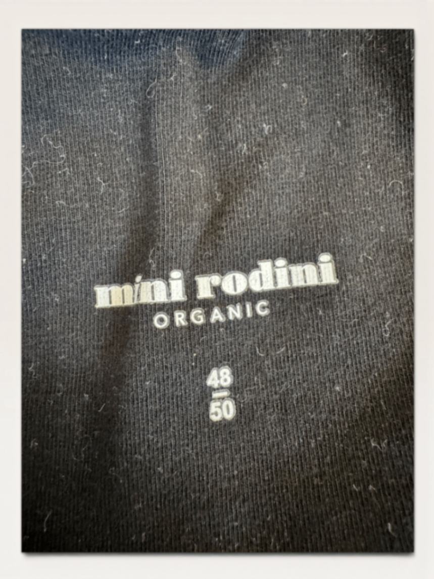 Bio-Baumwoll Beanie mit Panda-Patch (Gr. 48/50) | mini rodini