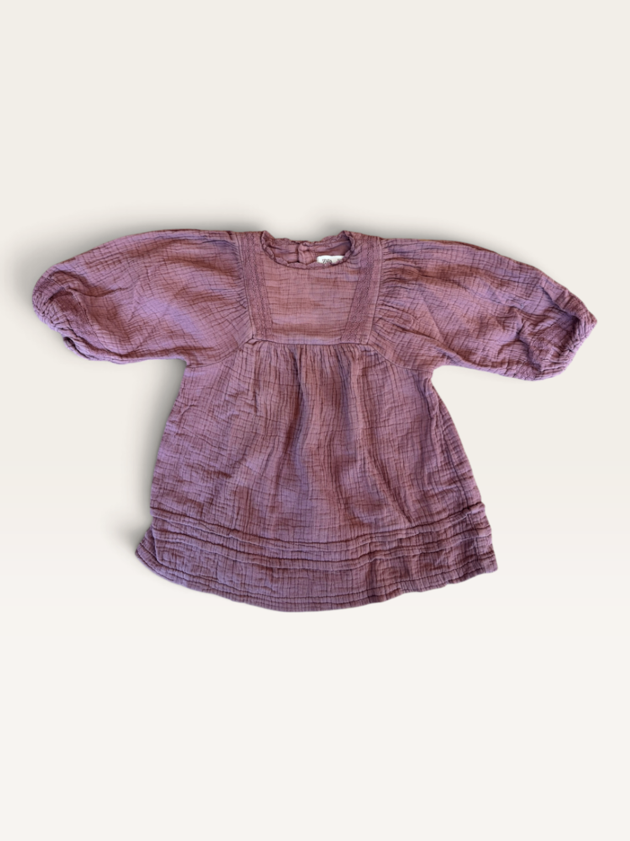 Musselin-Kleid in Altrosa (Gr. 86 / 12–18 Monate) | Zara