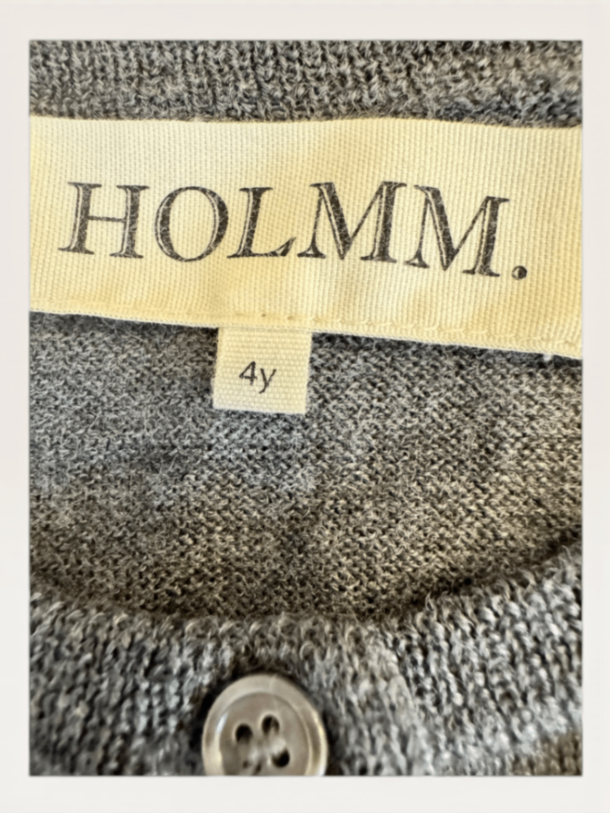 Feinstrick-Cardigan aus Wolle in Dunkelgrau (Gr. 4 Jahre / 4Y) | HOLMM.