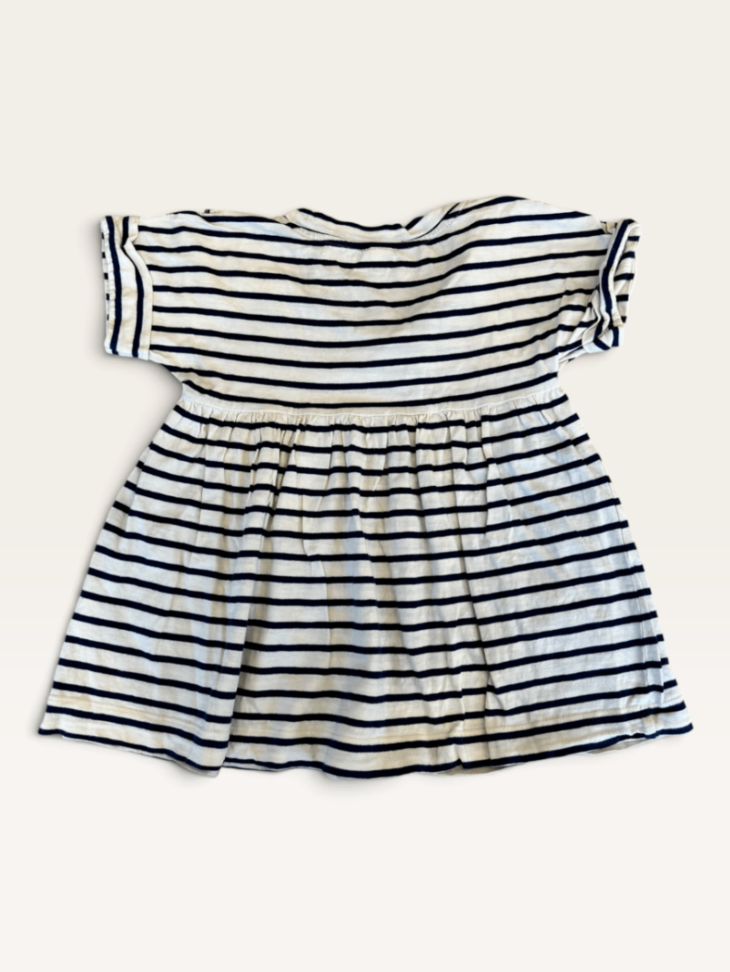 Maritimes Ringelkleid mit Rüllchen-Ausschnitt (Gr. 3 Jahre / 95 cm) | Petit Bateau
