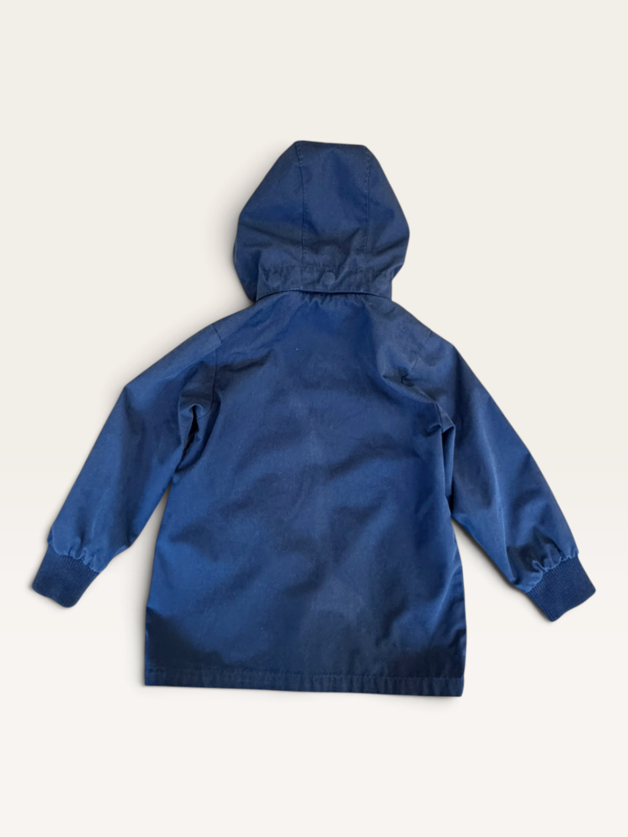 Übergangsjacke mit Kapuze & Panda-Patch in Dunkelblau (Gr. 104/110) | Mini Rodini