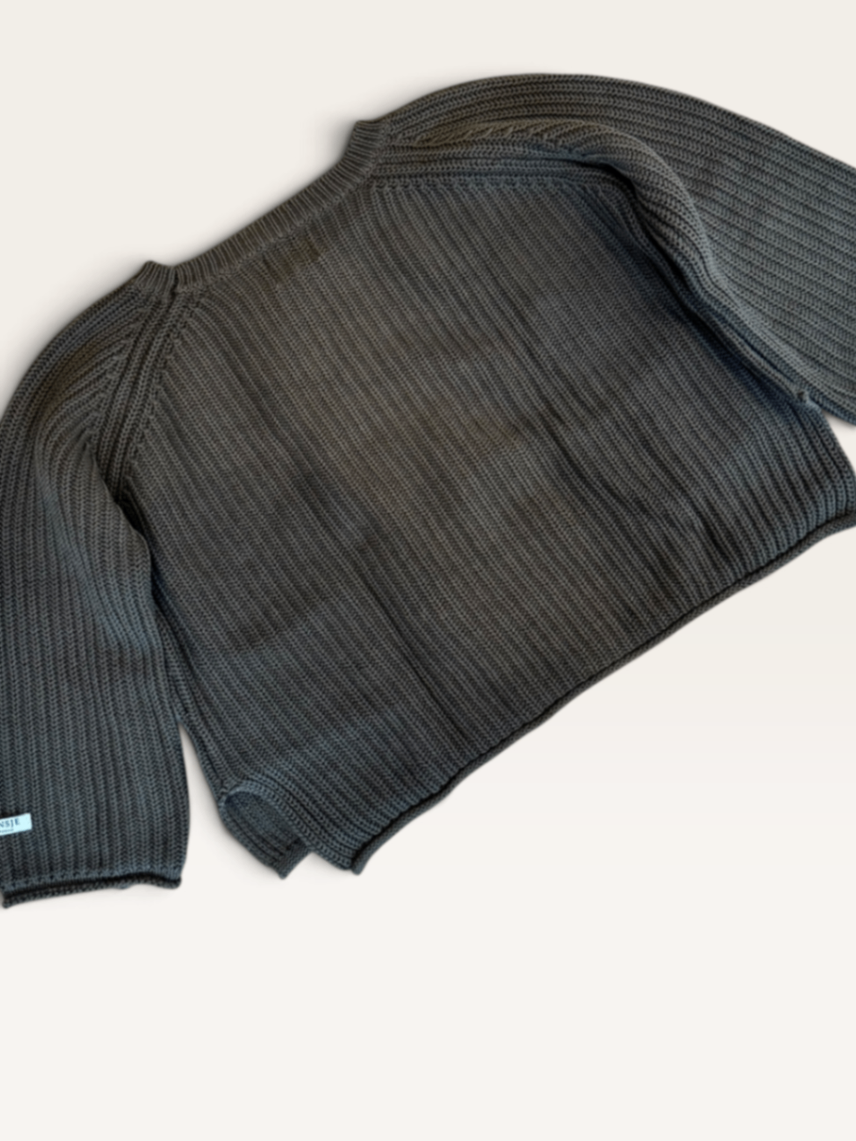 Grobstrick-Pullover mit Taschen in Anthrazit (Gr. 3–4 Jahre) | Donsje Amsterdam