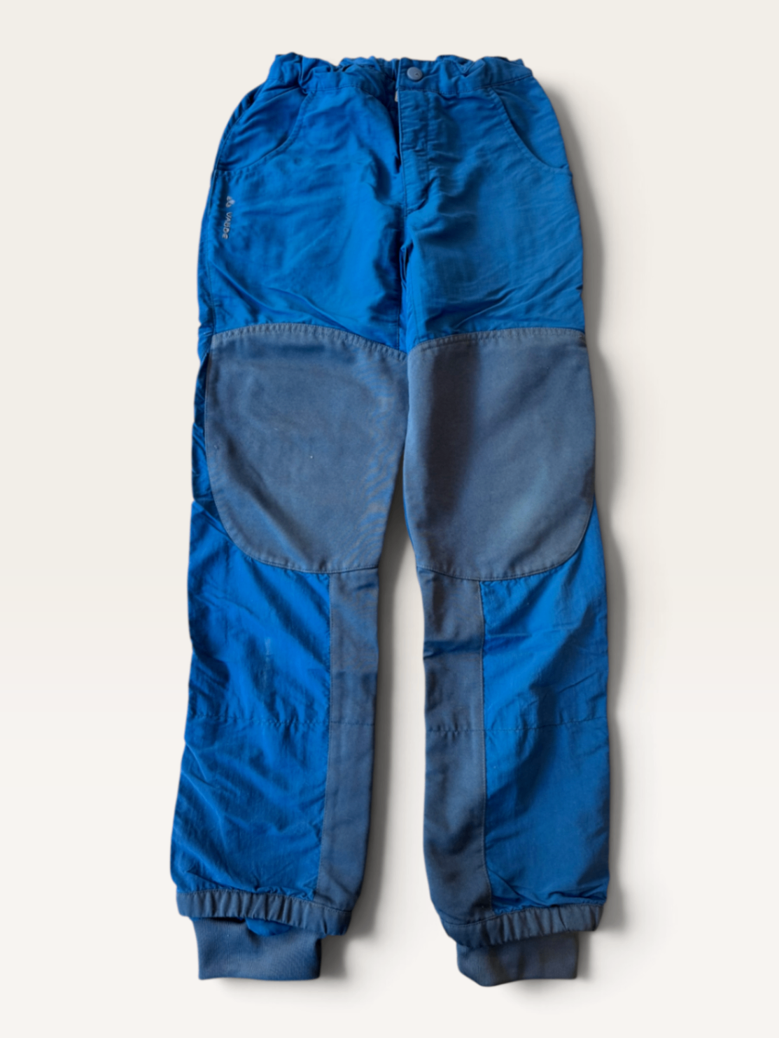 Robuste Kinder-Outdoorhose mit Verstärkungen in Blau (Gr. 8–9 Jahre) | Vaude