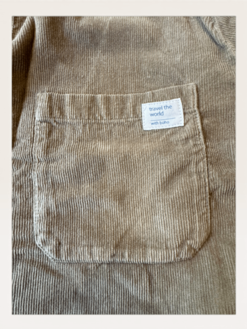 FeinCord-Überhemd / Cordhemd in Olivgrün / Khaki (Gr. 10 Jahre / 10Y) Gr.10Y | Búho