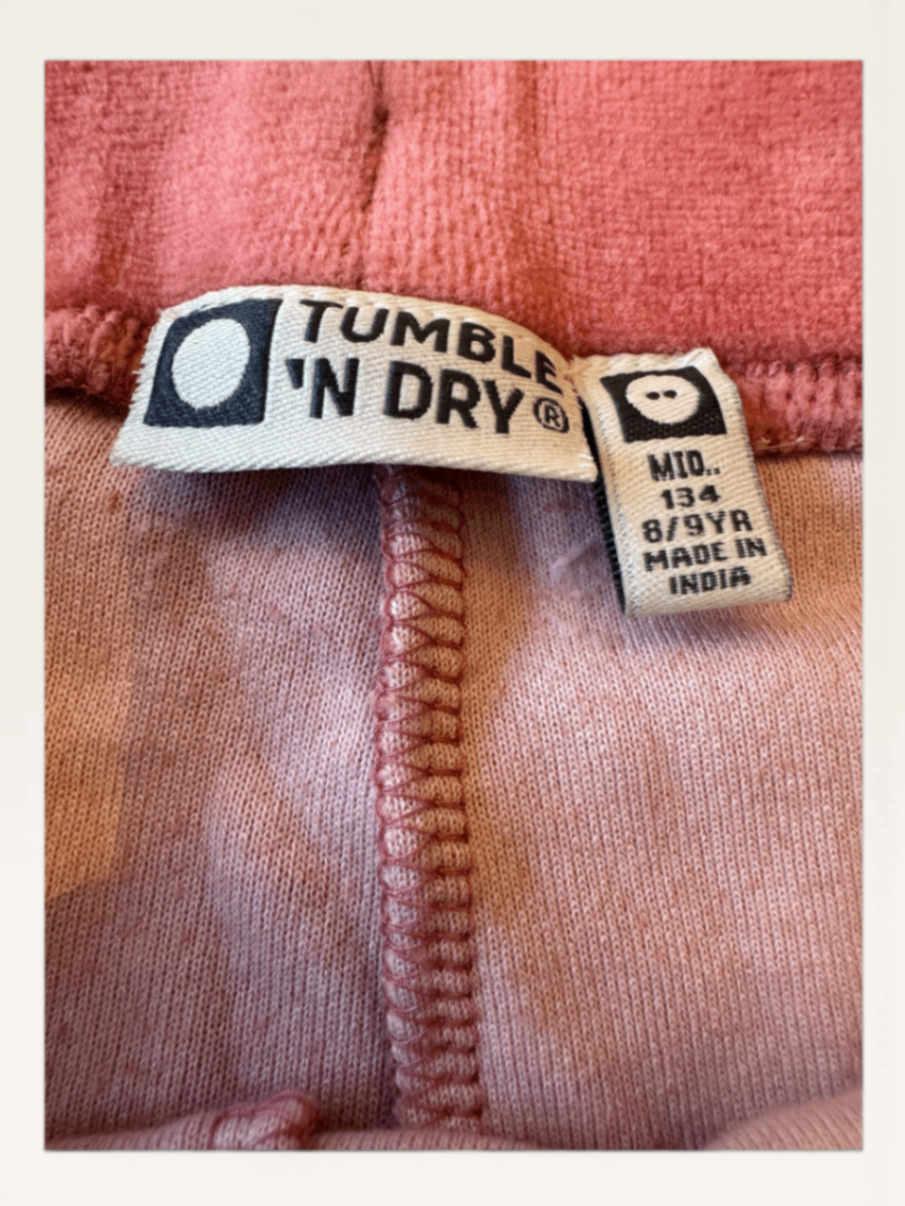 Samt-Leggins / Flared Pants in Altrosa (Gr. 134 / 8–9 Jahre) | Tumble 'N Dry