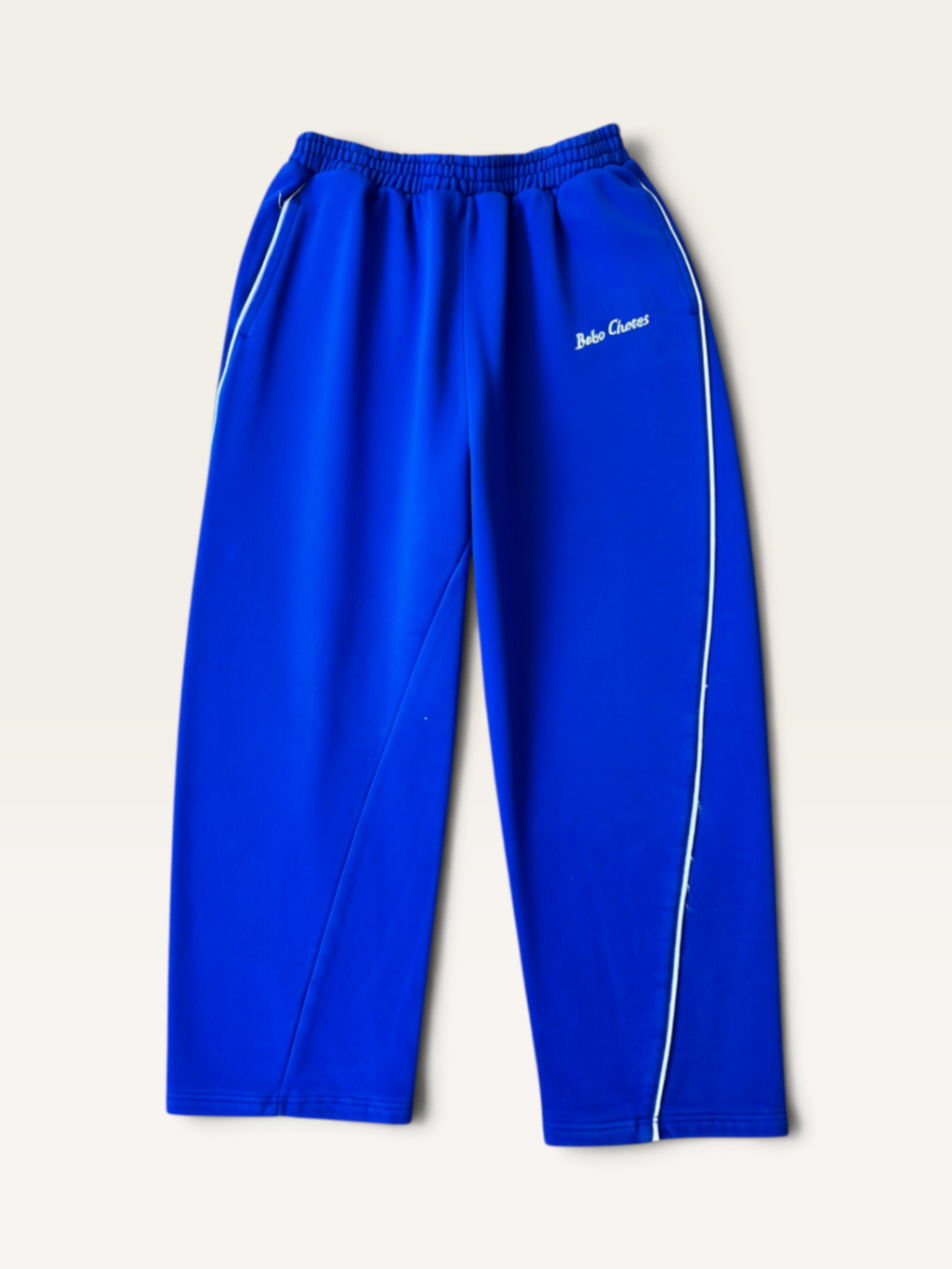 Lässige Sweat-Jogginghose mit Kontrastpaspel in Knallblau (Gr. 8–9 Jahre / 134) | Bobo Choses