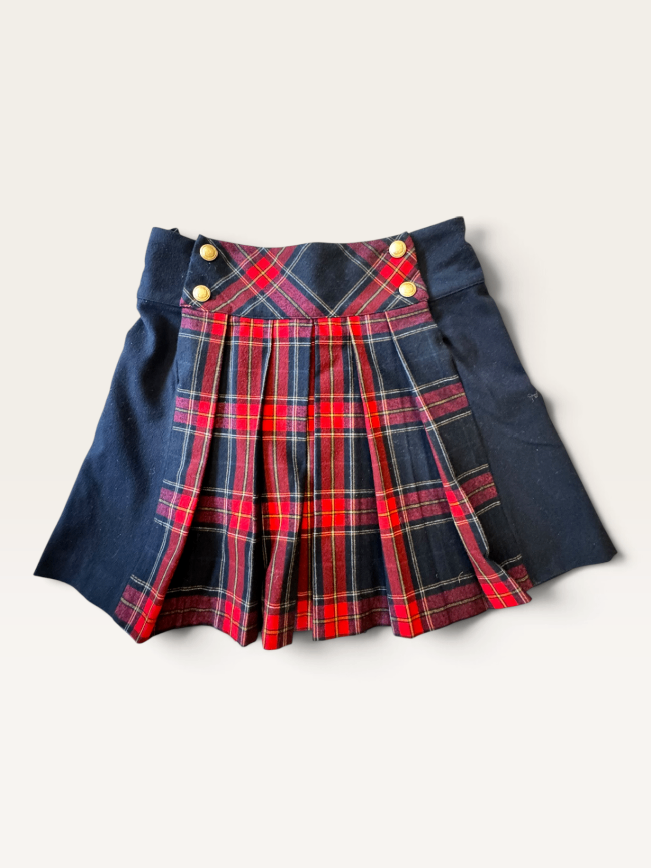 Faltenrock im Schottenkaro-Look mit Goldknöpfen (Gr. 8Y / 128) Gr.8Y / 128 | Patachou
