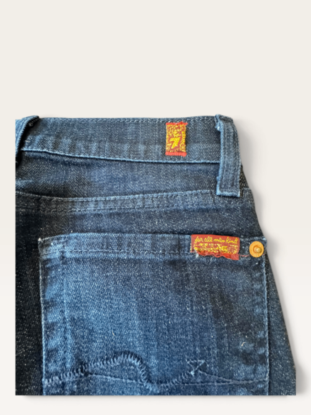 Dunkelblaue Bootcut-Jeans in edler Waschung Gr.140 | 7 For All Mankind