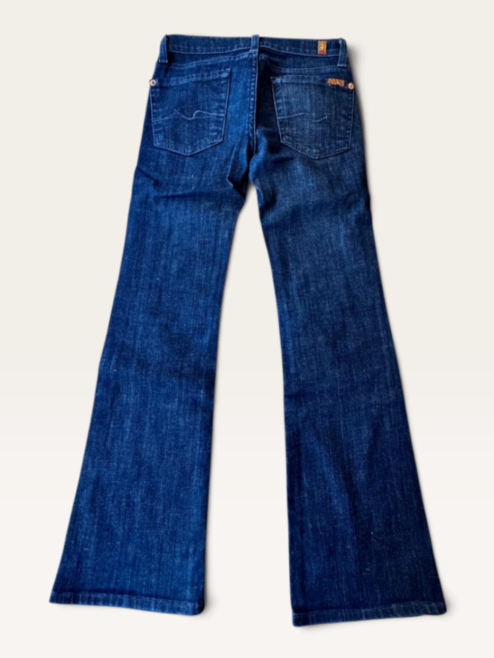 Dunkelblaue Bootcut-Jeans in edler Waschung Gr.140 | 7 For All Mankind