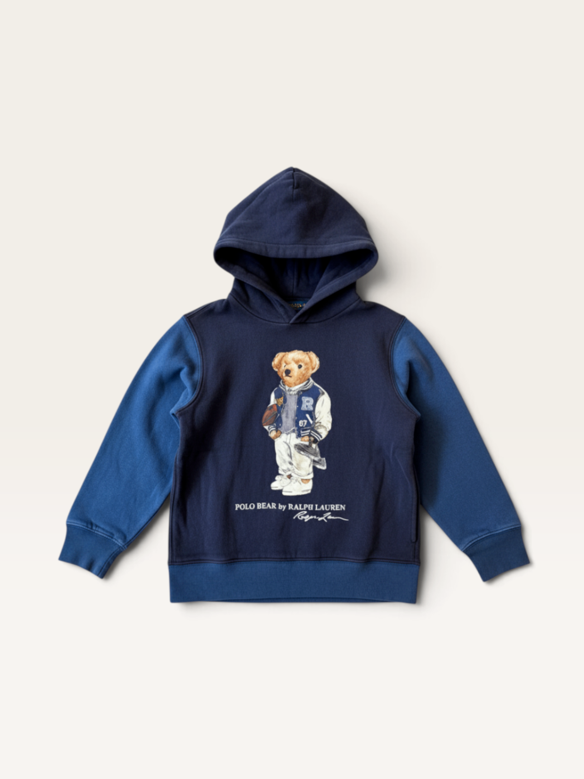 Hoodie mit kultiger Polo-Bär Stickerei in Dunkelblau Gr.128 | Ralph Lauren