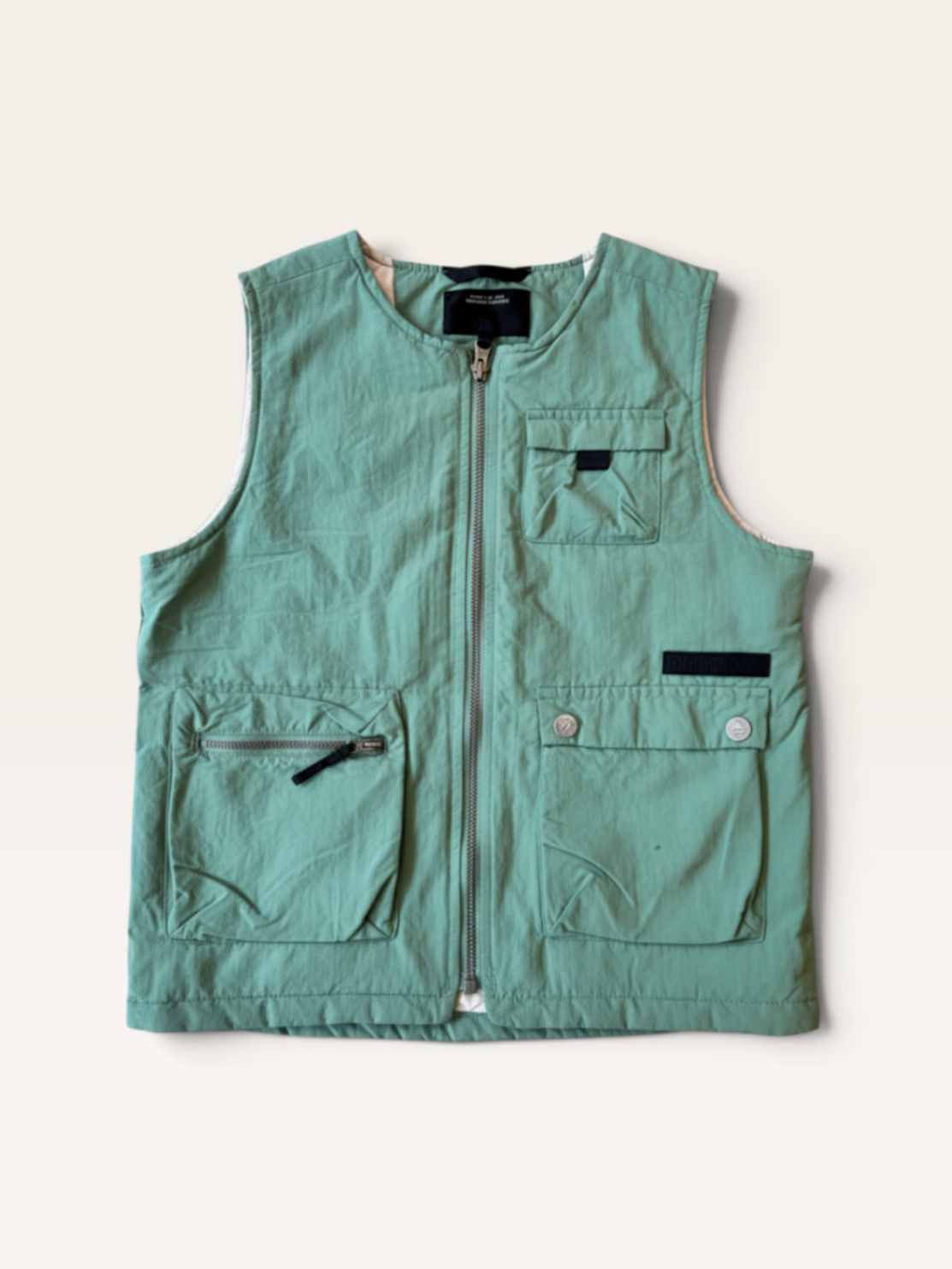 Outdoor Utility-Weste in Mintgrün mit aufgesetzten Taschen Gr.110 | Didriksons