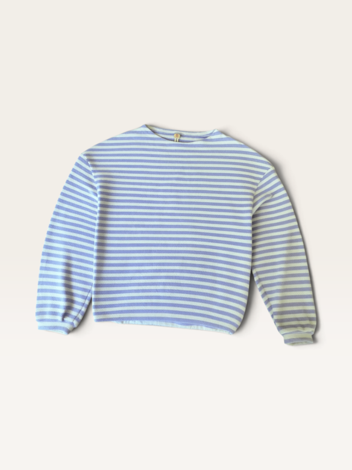 Lässiger Frottee-Sweater Streifen in Flieder & Weiß (Gr. S) Gr.164 / S | Bellerose
