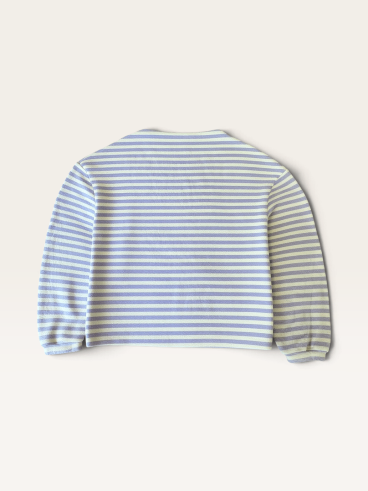 Lässiger Frottee-Sweater Streifen in Flieder & Weiß (Gr. S) Gr.164 / S | Bellerose