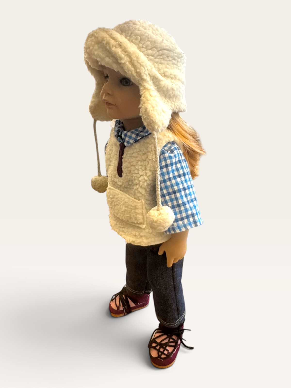 Stehpuppe „Hannah“ (50 cm) mit rotem Haar & Winter-Outfit Gr.50cm | Götz