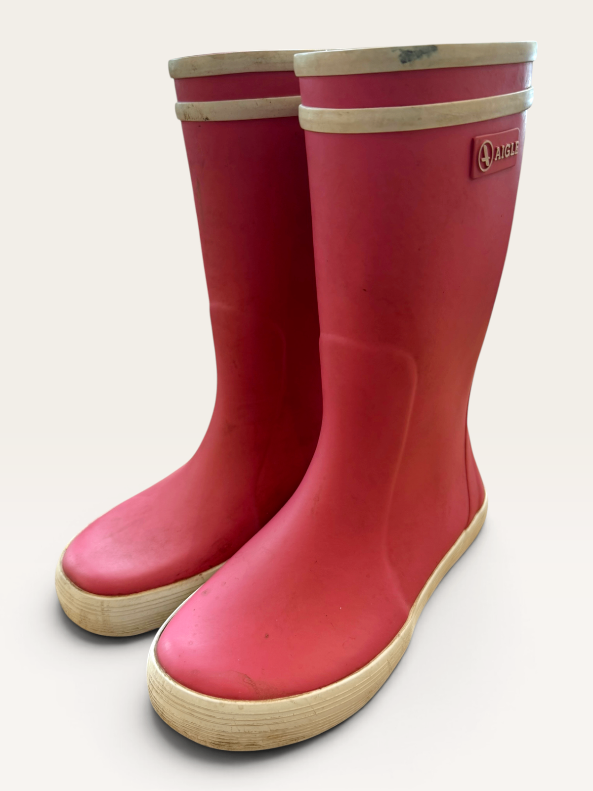 Lora / Lolly Pop Gummistiefel in Pink & Weiß (Gr. 30) | Aigle