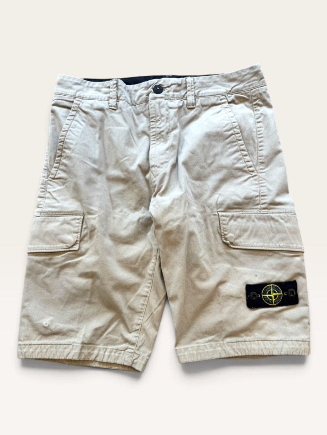 Beige Cargo Shorts – Exklusives Premium-Design Gr.12 | Stone Island